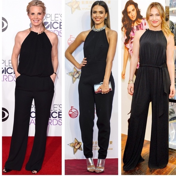 Laundry By Shelli Segal Pants - LAUNDRY by Shelli Segal Black Chain Neck Jumpsuit